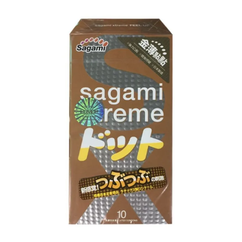 Bao cao su Sagami Feel Up - Siêu điểm nổi - Hộp 10 cái — ảnh 3