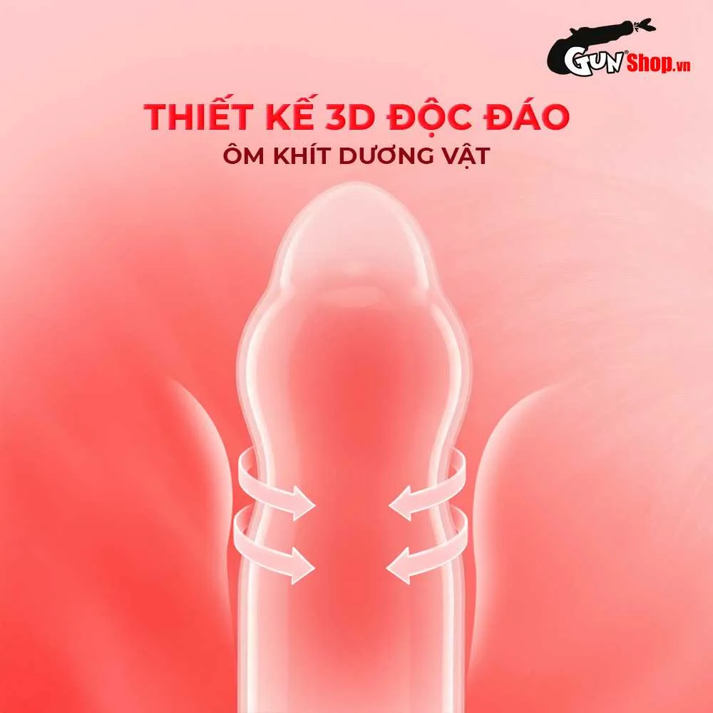 Bao cao su Sagami Six Fit V Miracle Fit - Thiết kế 3D ôm sát, siêu mỏng - Hộp 10 cái — ảnh 5