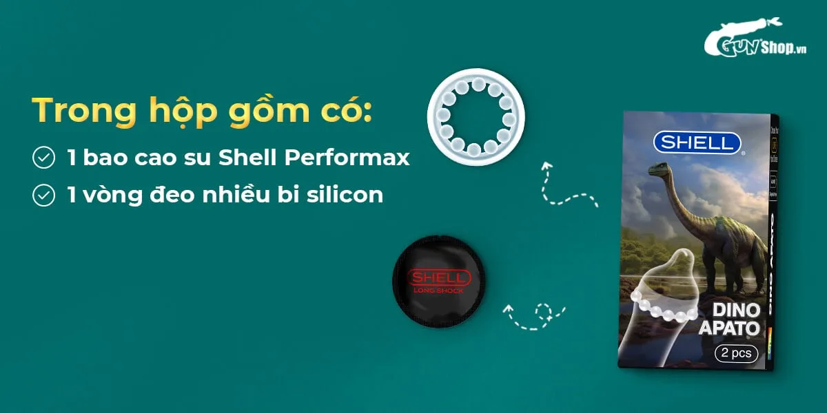 Shell Dino Apato 12 bi lớn + Shell Performax 2 cái - Chuẩn — hình 2