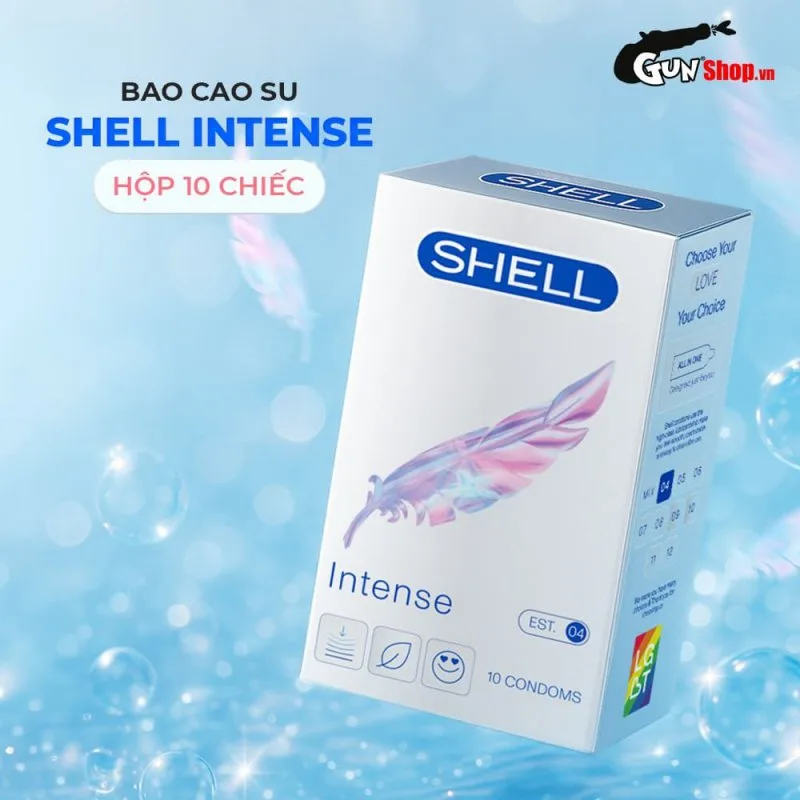 Bao cao su Shell Intense siêu mỏng 0.04mm - Hộp 10 cái giá tốt — ảnh 4