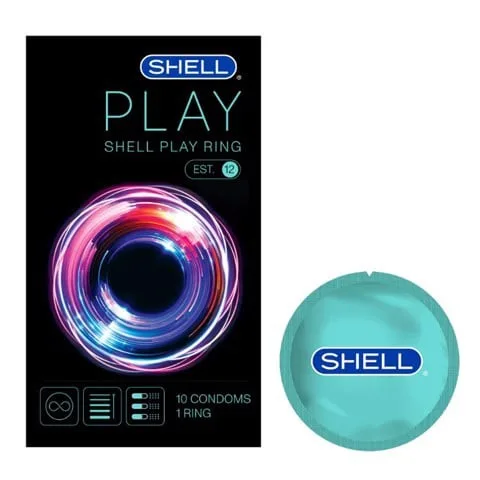 Bao cao su Shell Play Ring 6 tính năng hộp 10 cái tặng vòng kéo dài