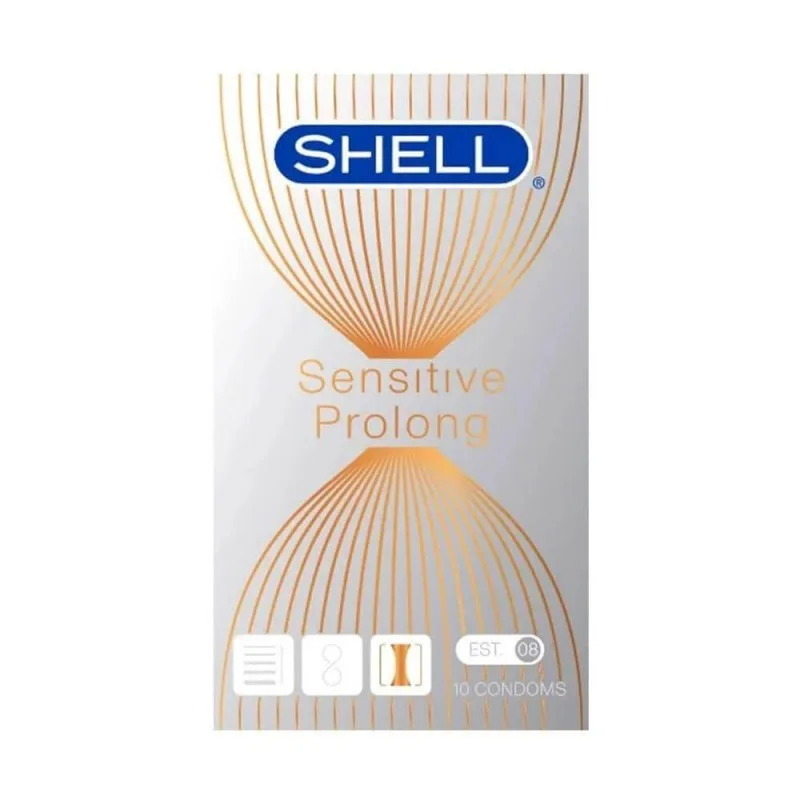 Bao cao su Shell Sensitive Prolong siêu mỏng kéo dài thời gian hộp 10 cái — ảnh 3