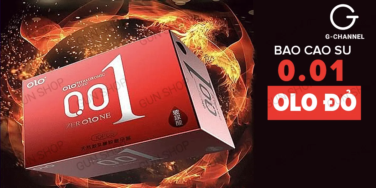 Bao cao su OLO 0.01 Đỏ - Siêu mỏng nóng ấm - Hộp 10 cái — ảnh 2