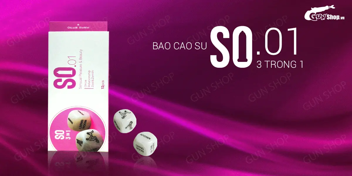 Bao cao su SO 3 in 1 siêu mỏng gân điểm nổi hộp 12 cái giá tốt — ảnh 2