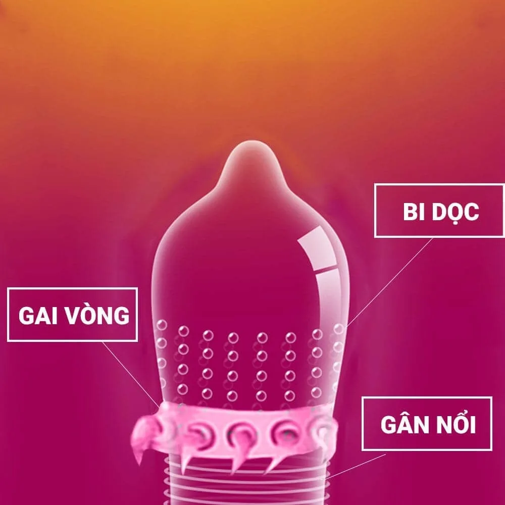 Bao cao su Super Gold siêu gai siêu gân hộp 2 cái – an toàn, kích thích — ảnh 3