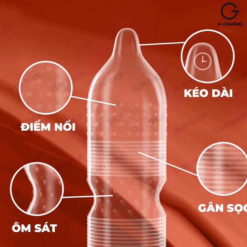 Bao cao su Toshiro Long Shock 4in1 - Kéo dài thời gian - Hộp 10 cái — ảnh 3