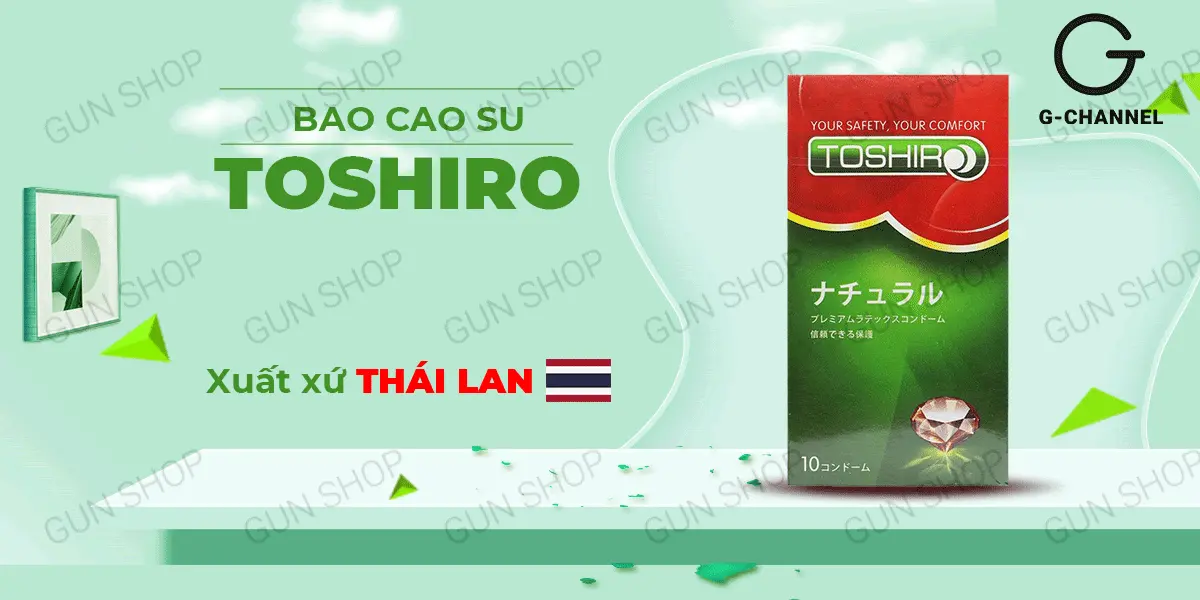 Bao cao su Toshiro siêu mỏng, thoải mái an toàn, hộp 10 cái — ảnh 2
