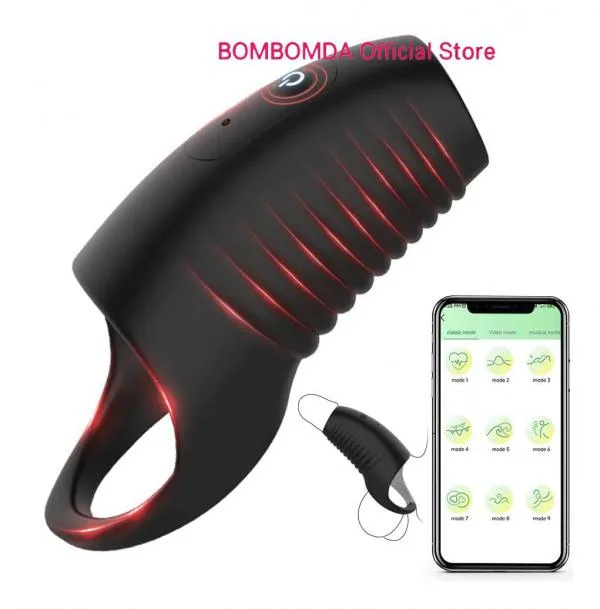 Bao Đôn Dên Dương Vật Rung Đa Tần Số Điều Khiển Qua App Chống Xuất Tinh Sớm