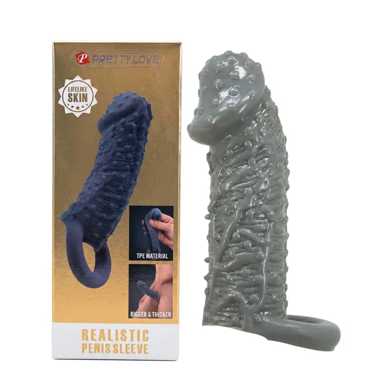 Bao cao su đôn dên Pretty Love Realistic Penis Sleeve — ảnh 2