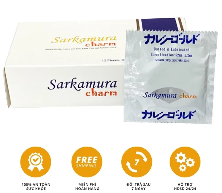 Bao cao su gai Sarkamura Charm Nhật Bản tăng khoái cảm, an toàn — ảnh 2