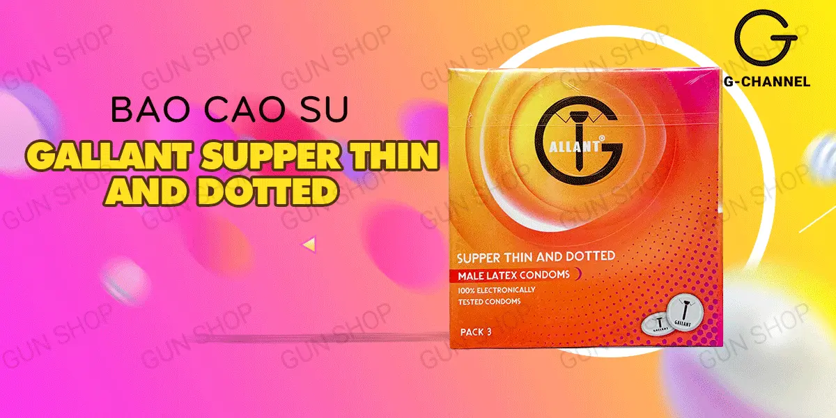 Bộ 2 hộp bao cao su Gallant siêu mỏng, chấm bi, an toàn — ảnh 2