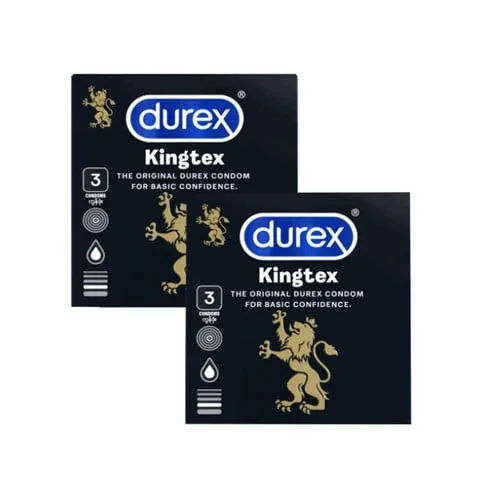 Bao cao su Durex Kingtex size nhỏ 49mm - Bộ 2 hộp 3 cái ôm sát