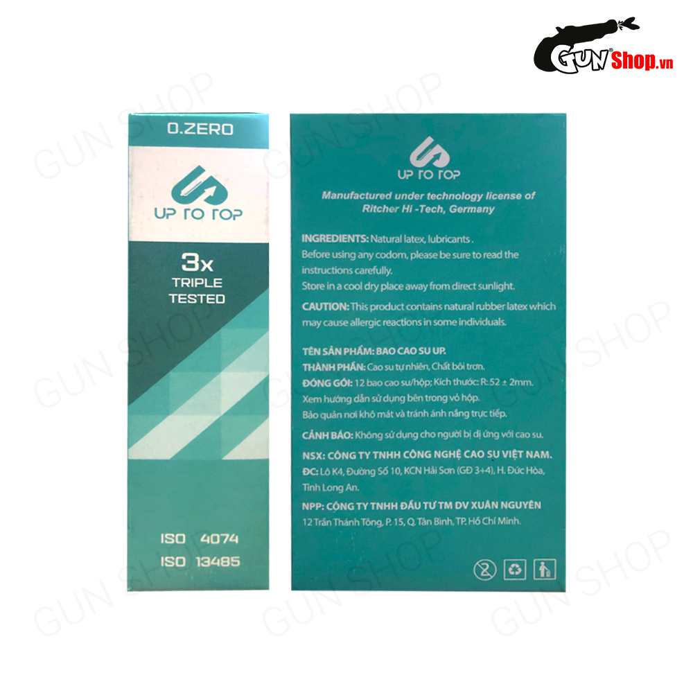 Bộ 2 Hộp Bao Cao Su Up To Top 0.Zero Siêu Mỏng, An Toàn Tối Ưu — ảnh 4