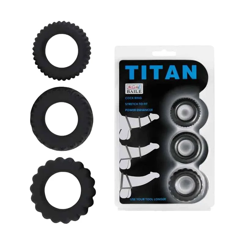 Bộ 3 vòng Titan silicon y tế chống xuất tinh sớm, tăng khoái cảm