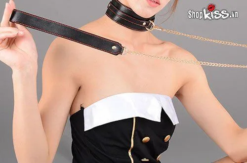 Bộ đồ chơi bạo dâm da cao cấp đỏ đen sang trọng sexy quyến rũ