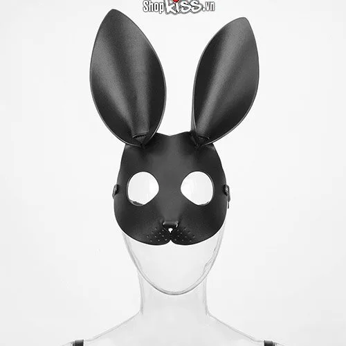 Bộ đồ chơi cosplay da cao cấp bạo dâm kèm mặt nạ thỏ sang trọng — ảnh 3