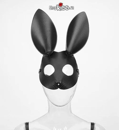 Bộ đồ chơi cosplay da cao cấp bạo dâm kèm mặt nạ thỏ sang trọng