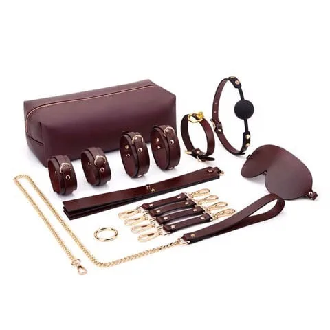 Bộ dụng cụ BDSM Bondage Kits da cao cấp nhập khẩu