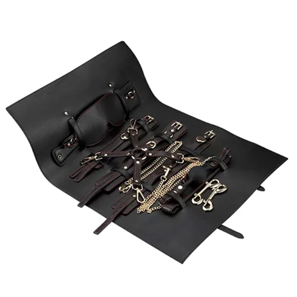 Bộ dụng cụ BDSM Bondage Kits da cao cấp nhập khẩu — ảnh 7