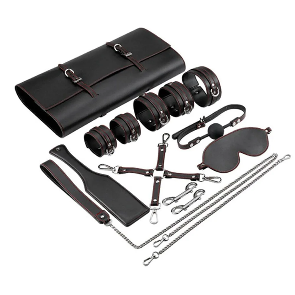 Bộ dụng cụ BDSM Bondage Kits da cao cấp nhập khẩu — ảnh 6