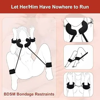 Bộ Trói Tay Chân Cổ Gối Chữ U Đệm Bông Đồ Chơi BDSM Cao Cấp — ảnh 6