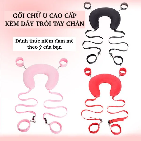 Bộ Trói Tay Chân Cổ Gối Chữ U Đệm Bông Đồ Chơi BDSM Cao Cấp — ảnh 4
