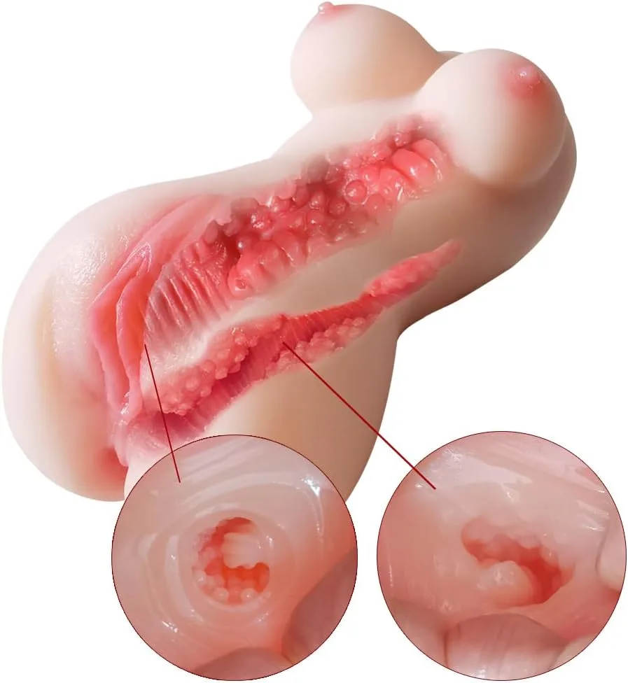 Búp bê bán thân mini giá rẻ 700g là món đồ chơi thủ dâm nam vô cùng tuyệt vời mà chắc chắn bạn nên sở hữu. Với thiết kế giống thật, phía trước là bộ ngực đẹp và âm đạo hấp dẫn, phía sau là cặp mông và hậu môn đầy đặn, nhìn là mê ngay. Bạn có thể điều khiển búp bê tình dục mini bằng một tay, có thể cầm qua lại hoặc có thêm cảm giác bằng cách xoay nó. Bên trong lỗ âm đạo và hậu môn của búp bê tình yêu là các rãnh gân gai nổi massage, đó là điều mà âm đạo tự nhiên không thể có được. Chiều dài của âm đạo là 17cm, chiều ngang là 10cm. Âm đạo giả nguyên khối này chắc chắc có thể thay thế bạn tình của bạn vì có những đường gờ nhỏ bên trong. Bộ ngực của thân búp bê nữ là một sự hiện diện đáng yêu và khiến cô ấy trông đẹp hơn. Chất liệu TPE công nghệ cao sẽ mang lại cho bạn cảm giác chân thực nhất, siêu mềm và đàn hồi. Kể cả sau nhiều lần sử dụng, nó vẫn có thể giữ được hình dạng và độ khít bót như ban đầu. Búp bê silicon nhỏ gọn hoàn toàn không thấm nước, rất hữu ích khi sử dụng trong phòng tắm hoặc những nơi tương tự. Ngoài ra, búp bê bán thân cỡ nhỏ rất dễ làm sạch, chỉ cần rửa sạch bằng xà phòng và nước và lau khô. Búp bê bán thân cỡ nhỏ mini 700g âm đạo giả nguyên khối — Với thiết kế giống thật, phía trước là bộ ngực đẹp và âm