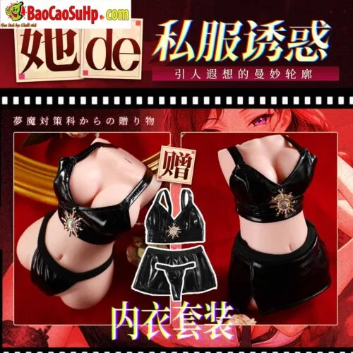 Búp bê bán thân silicon Bạch Kim Mini Mizzzee Yurina áo đen huyền bí 730g — ảnh 10