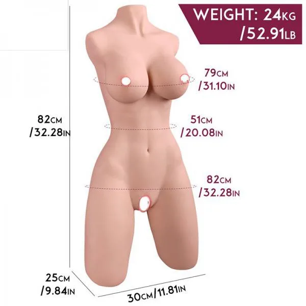 Búp bê tình dục bán thân silicon 24kg ngực mông đẹp âm đạo khít