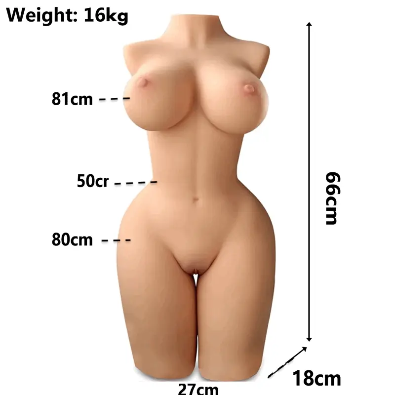 Búp bê bán thân silicon 16kg khung chắc âm đạo khít hồng