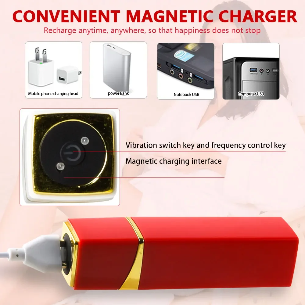 Trứng rung thỏi son nhỏ gọn sạc USB giá tốt kích thích phê — hình 6