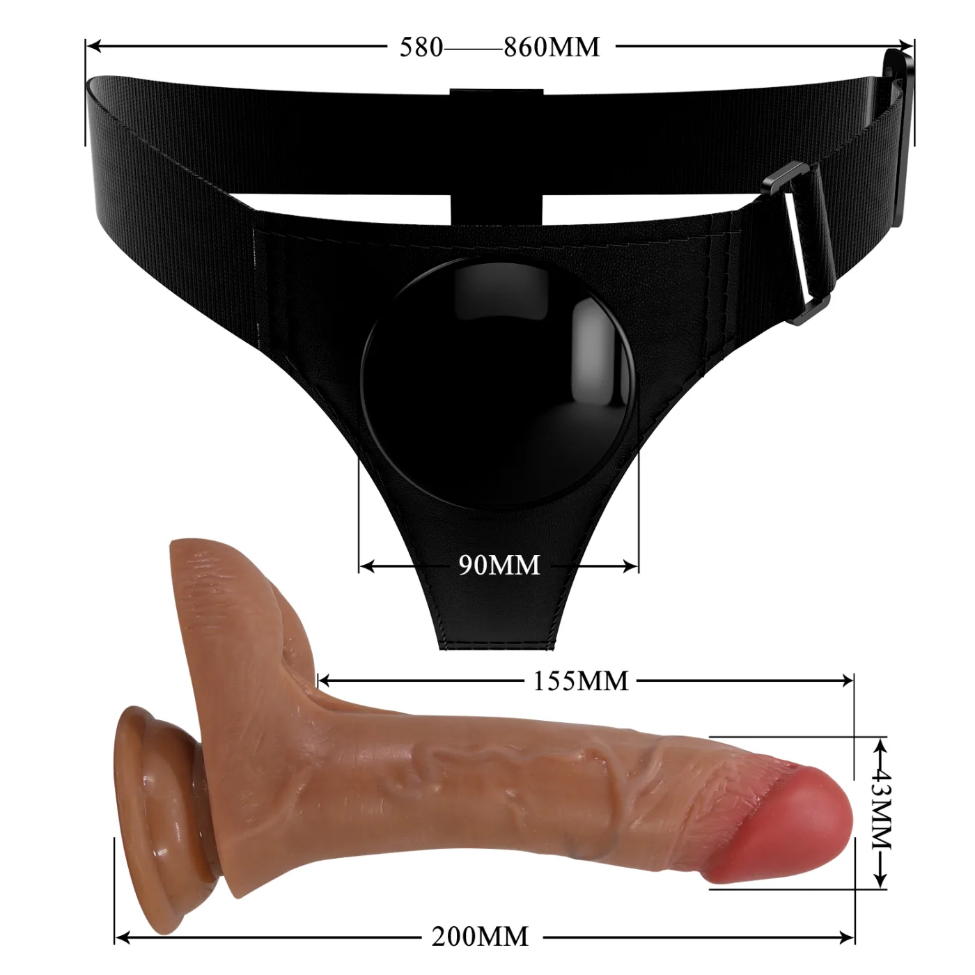 Dương Vật Giả Dây Đeo Pretty Love Harness Briefs 3 in 1 Bắn Tinh Và Rung Mạnh Giống Thật — ảnh 9
