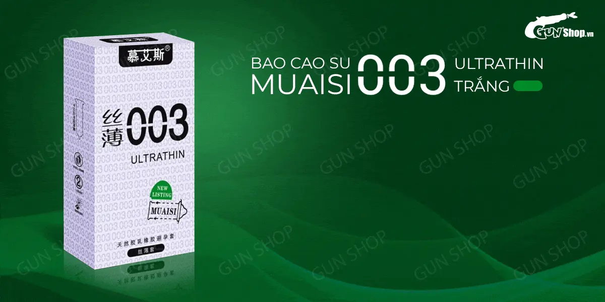 Bao cao su Muaisi 0.03 siêu mỏng mềm mại hộp 12 cái — ảnh 2