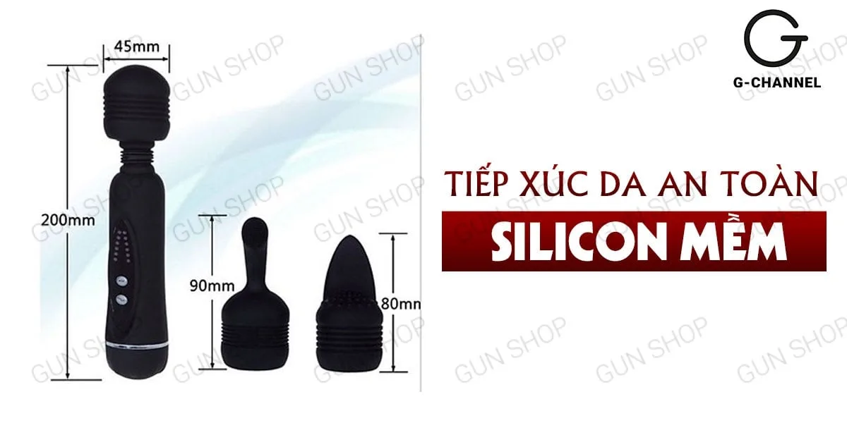 Cây massage mini Baile Power Wand 12 chế độ rung mạnh mẽ — Với pin AA tiện lợi, bạn thoải mái dùng mà không lo gián