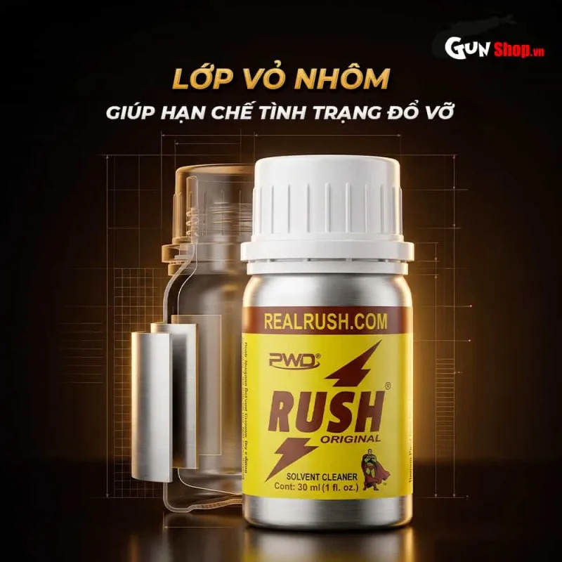 Chai hít Popper khô PWD USA Rush Original - Chai 30ml — ảnh 4