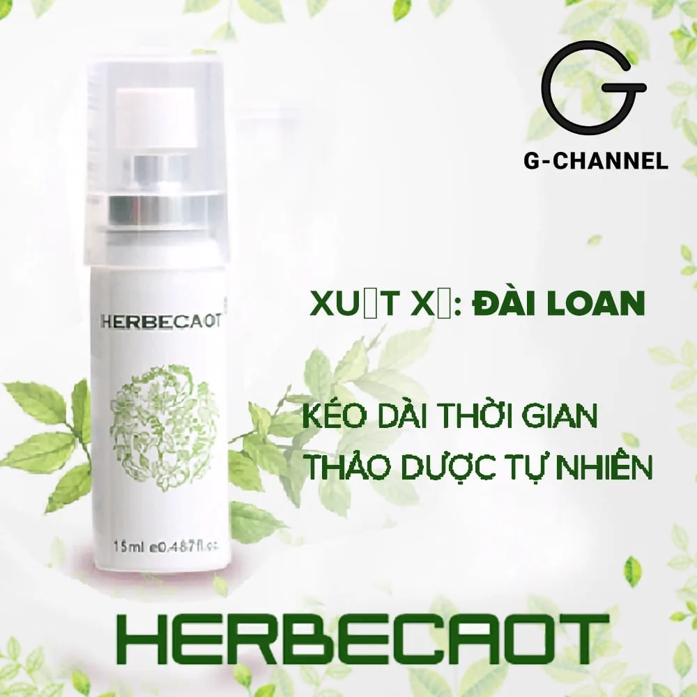 Herbecaot Đài Loan 15ml xịt kéo dài thời gian siêu hiệu quả — ảnh 3