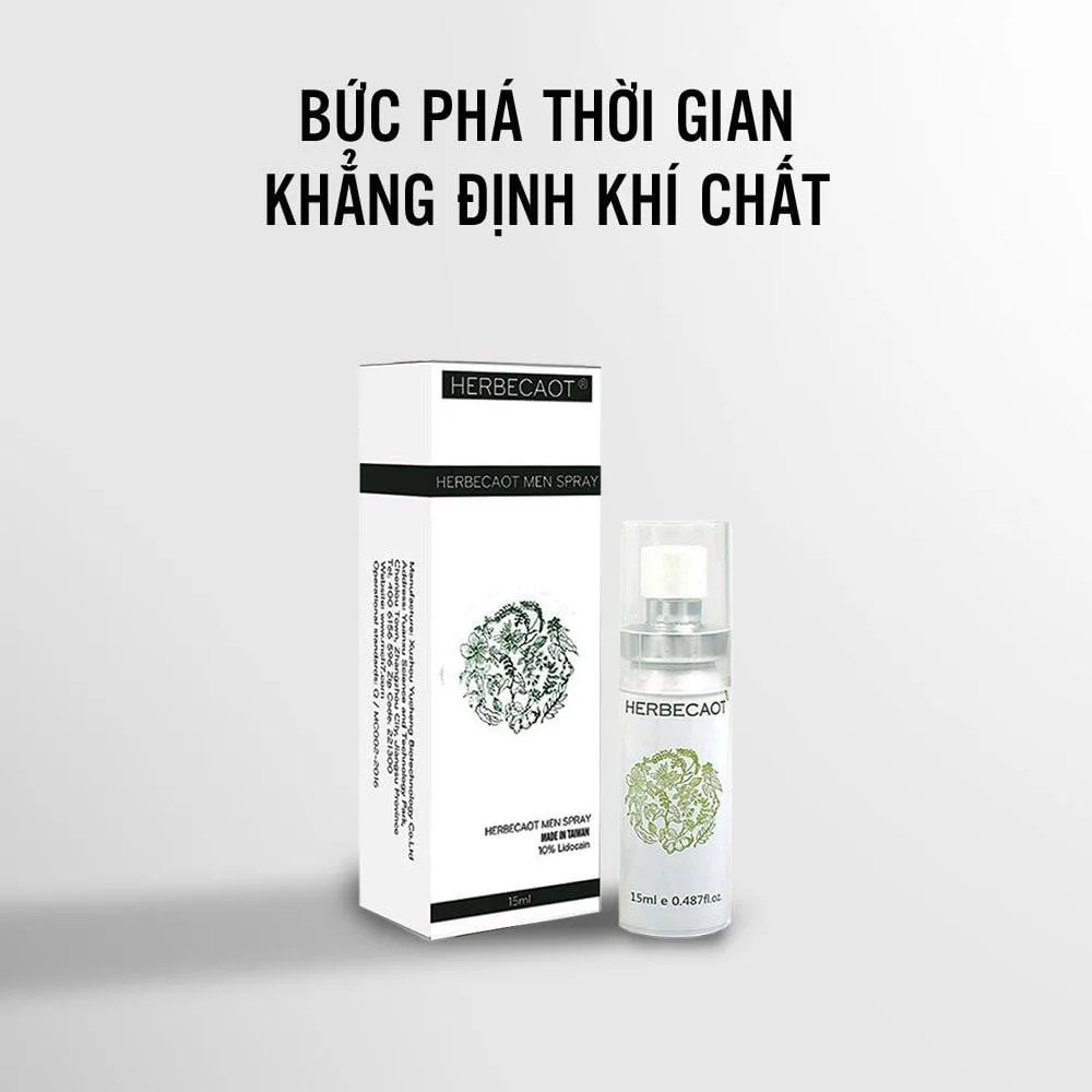 Herbecaot Đài Loan 15ml xịt kéo dài thời gian siêu hiệu quả — ảnh 4