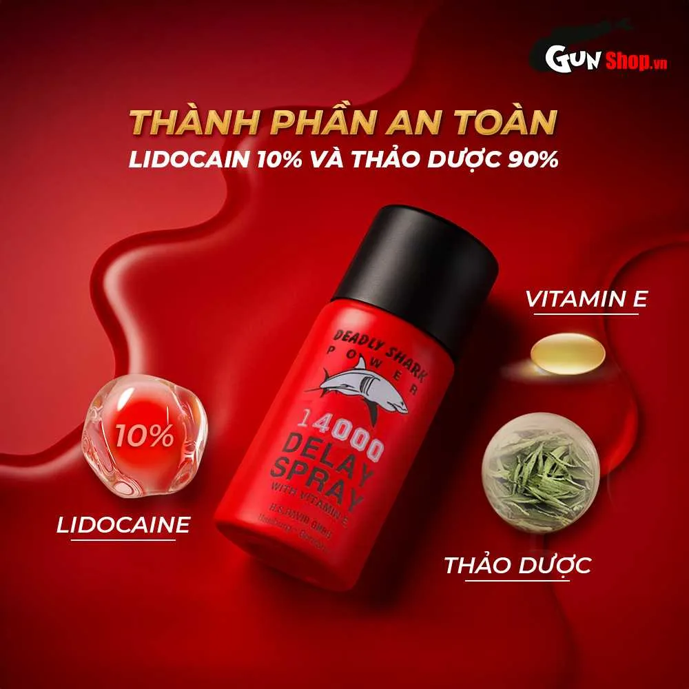 Chai xịt Đức Power Deadly Shark 14000 - Kéo dài thời gian - Chai 40ml — ảnh 4