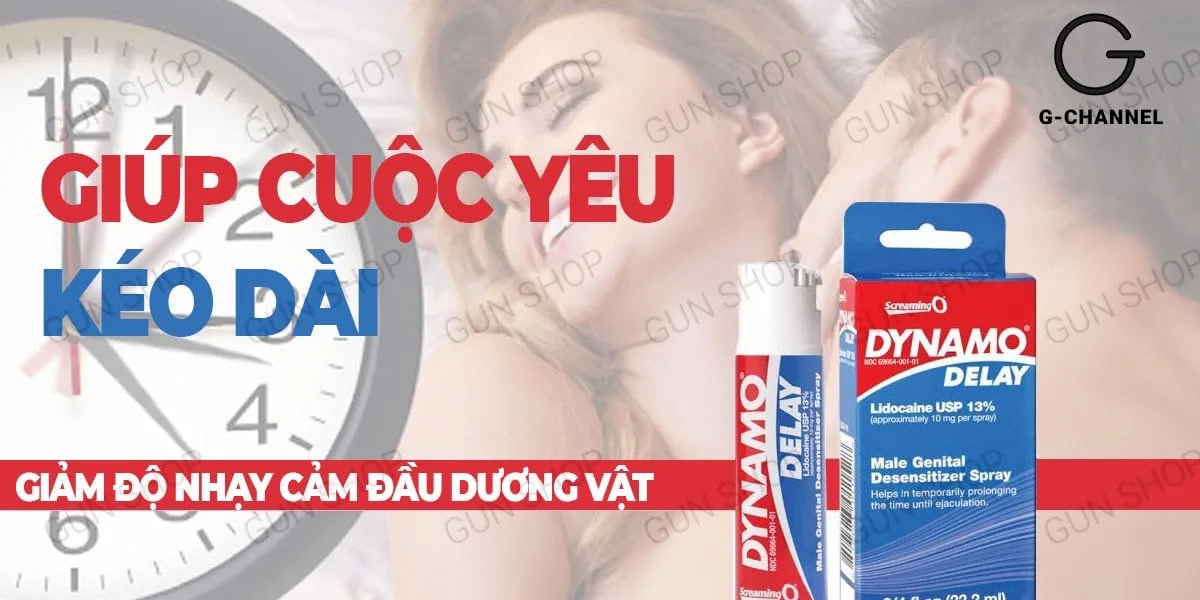 Chai xịt Dynamo Delay Mỹ 22ml kéo dài quan hệ tăng cường — Hướng dẫn sử dụng đơn giản, hiệu quả