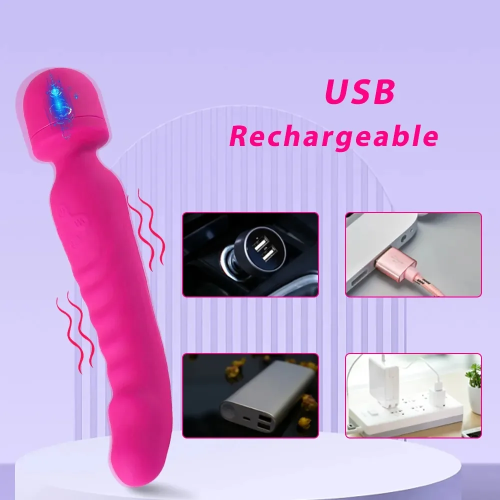 Chày rung 2 đầu Magic Wand massage điểm G kích thích cực đã — hình 8