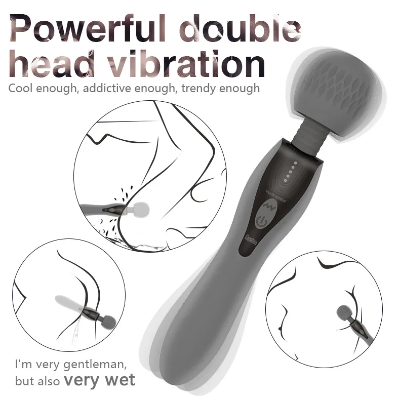 Chày rung Gusdun AV 2 đầu xoay cao cấp, massage mạnh mẽ nữ — hình 4