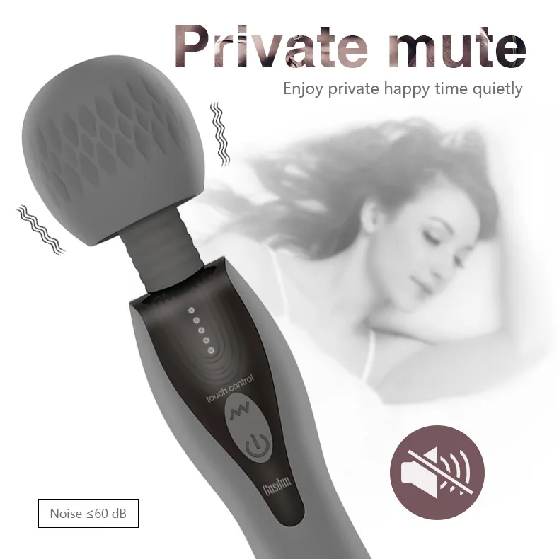 Chày rung Gusdun AV 2 đầu xoay cao cấp, massage mạnh mẽ nữ — hình 6