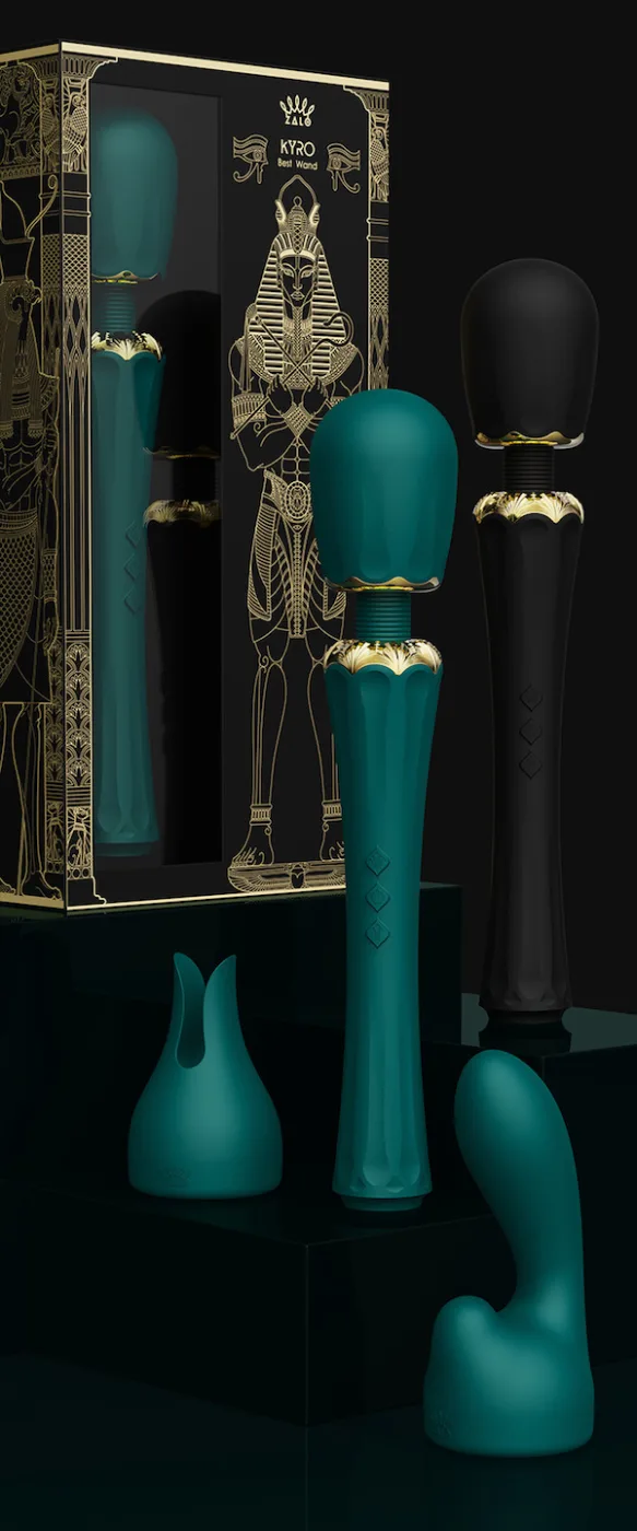 Chày rung Zalo Kyro Best Wand 2 đầu phụ – Máy mát xa cao cấp — Thiết kế đẳng cấp, phong cách hoàng gia