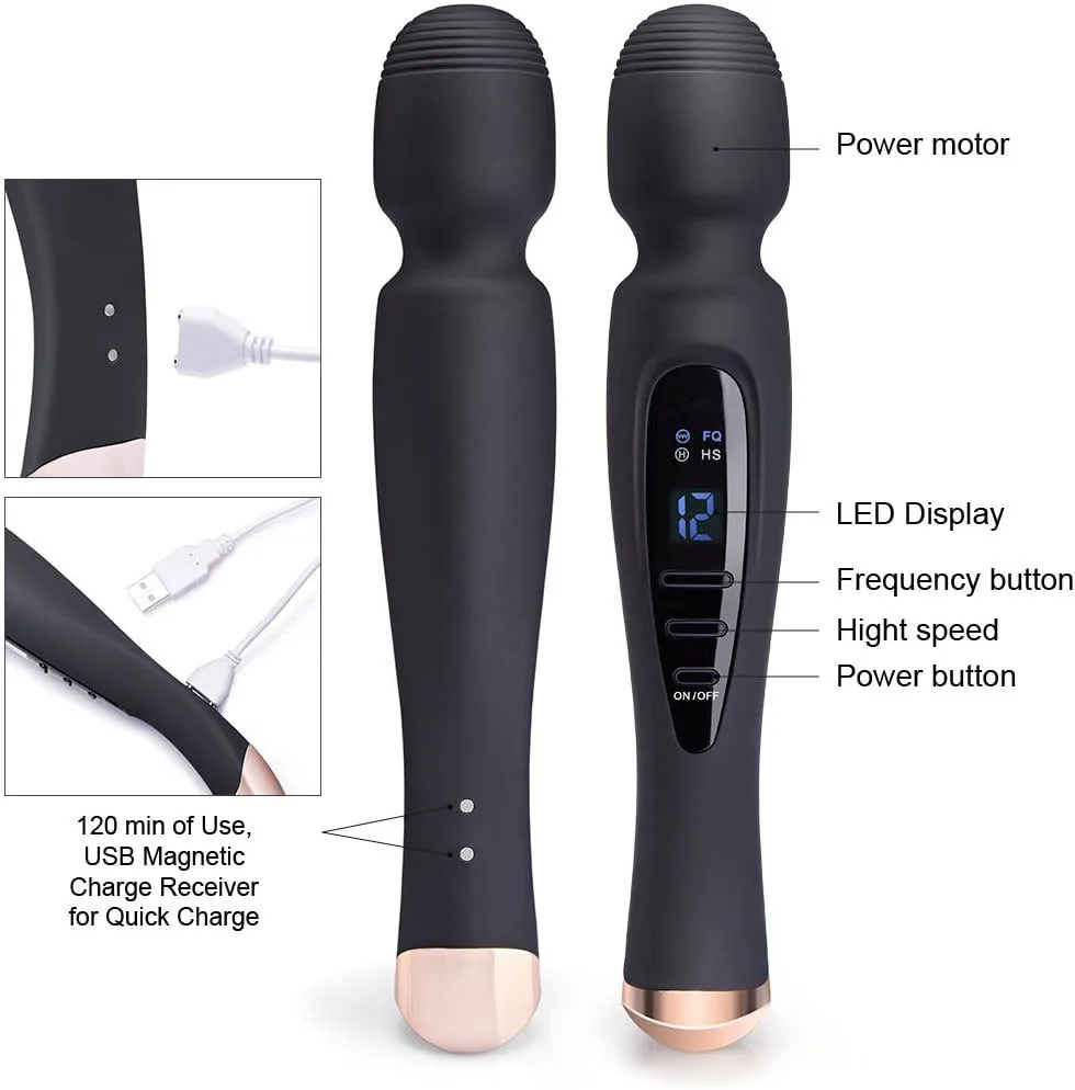 Chày rung Zini Magic Wand xoay 360 độ kích thích điểm G mạnh mẽ — ảnh 10