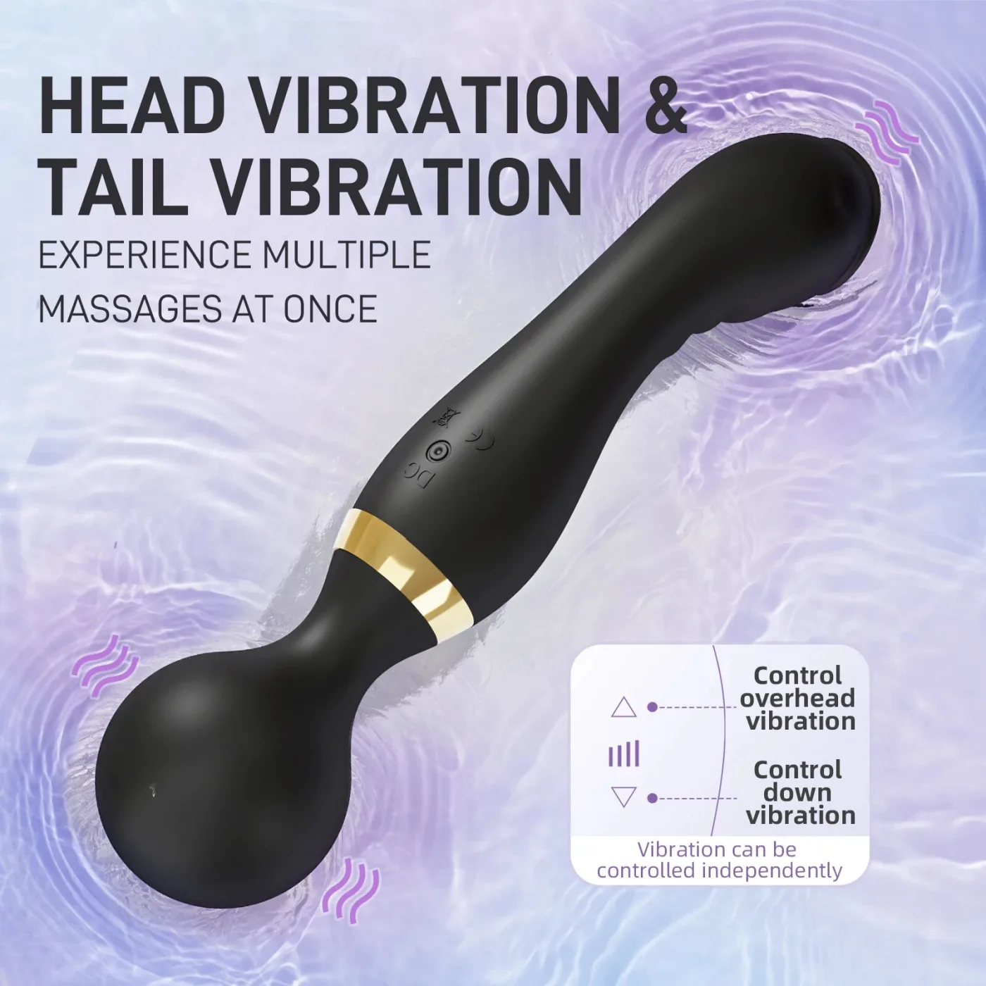 Chày rung 2 đầu xoay 360 độ kích thích điểm G tăng khoái cảm — ảnh 6