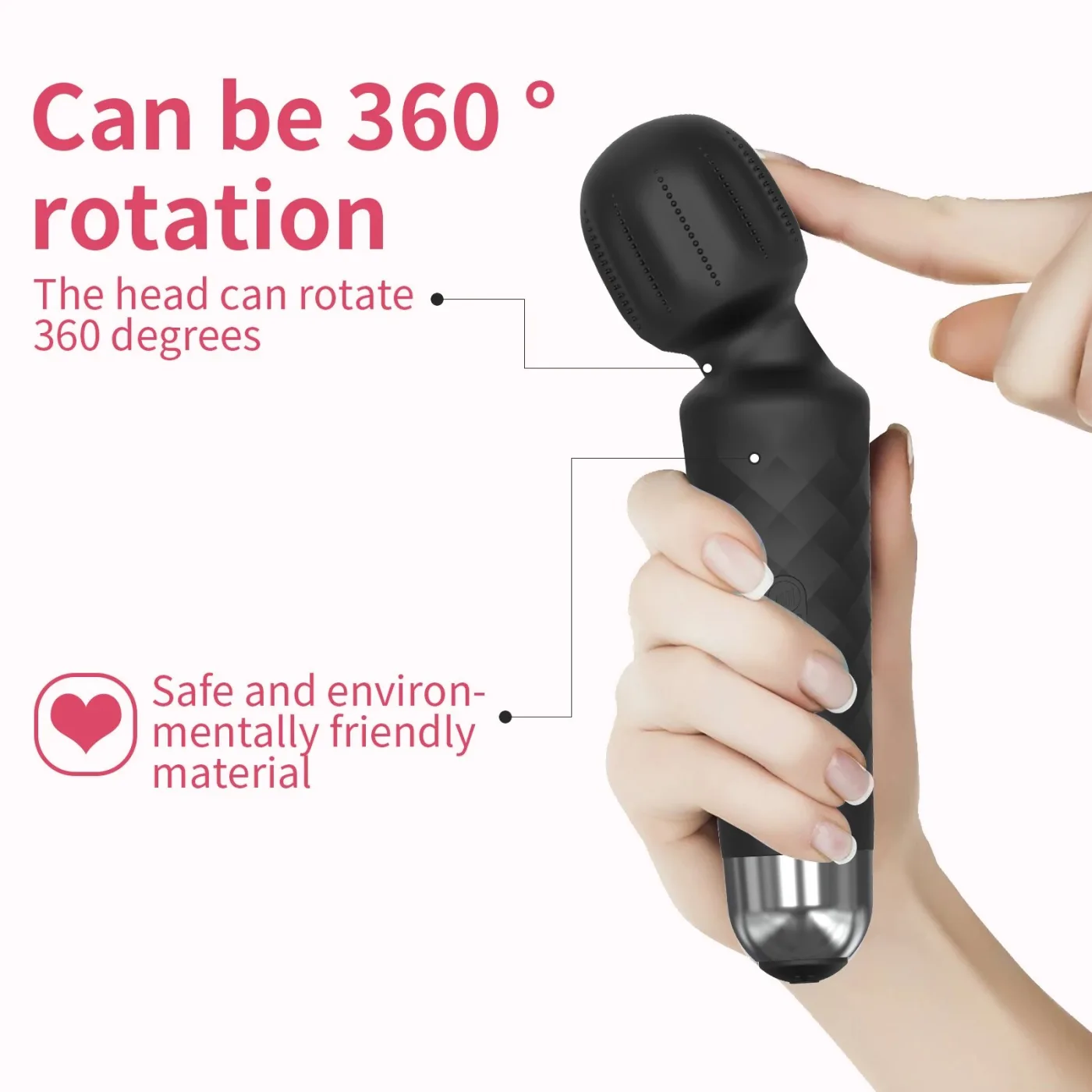 Chày rung Safiman Magic Wand gai nổi Kích thích điểm G mạnh — hình 2