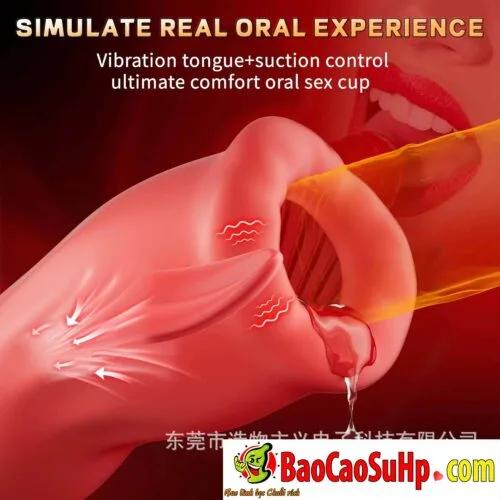 Cốc thủ dâm miệng có lưỡi Kinkage Ruriko điều khiển APP nhiều chế độ mềm mại — ảnh 3