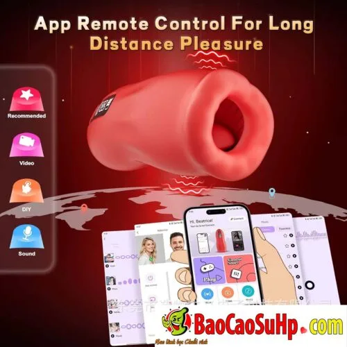 Cốc thủ dâm miệng có lưỡi Kinkage Ruriko điều khiển APP nhiều chế độ mềm mại — ảnh 4