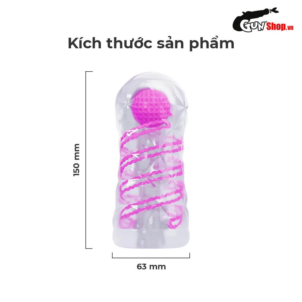 Cốc thủ dâm trong suốt Pretty Love Fantasy có bóng xoay — ảnh 3