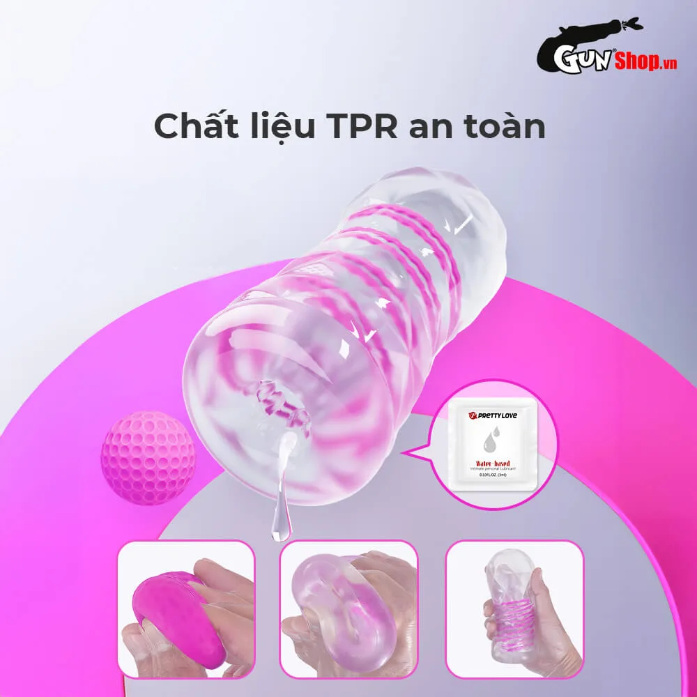 Cốc thủ dâm trong suốt Pretty Love Fantasy có bóng xoay — ảnh 4